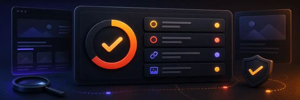 Portfolio checklist interface with passing review items