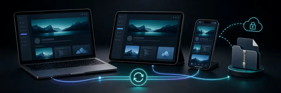 Portfolio draft syncing between laptop and mobile devices